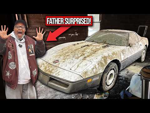 Father Surprised With His Corvette Cleaned For The First Time in 30 YEARS! *EMOTIONAL REACTION*