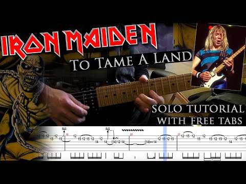 Iron Maiden - To Tame A Land Dave Murray's solo lesson (with tablatures and backing tracks)