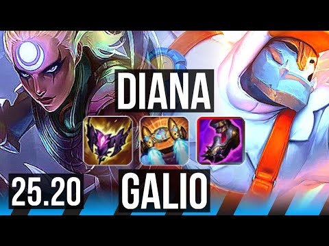 DIANA vs GALIO (MID) | 11/4/11 | EUW Master | 25.20