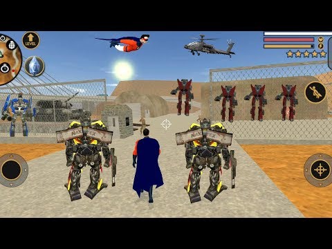 Vegas Crime Simulator (SuperHero Fight Army Man) Pitched Battle on Army Base - Android Gameplay HD