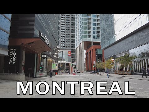 Montreal, Quebec - Caminhe no centro da cidade até o Centre Bell - novembro de 2023