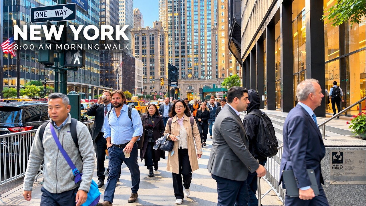 This Happens in Manhattan Every Morning at 8AM | NYC 4K Walk