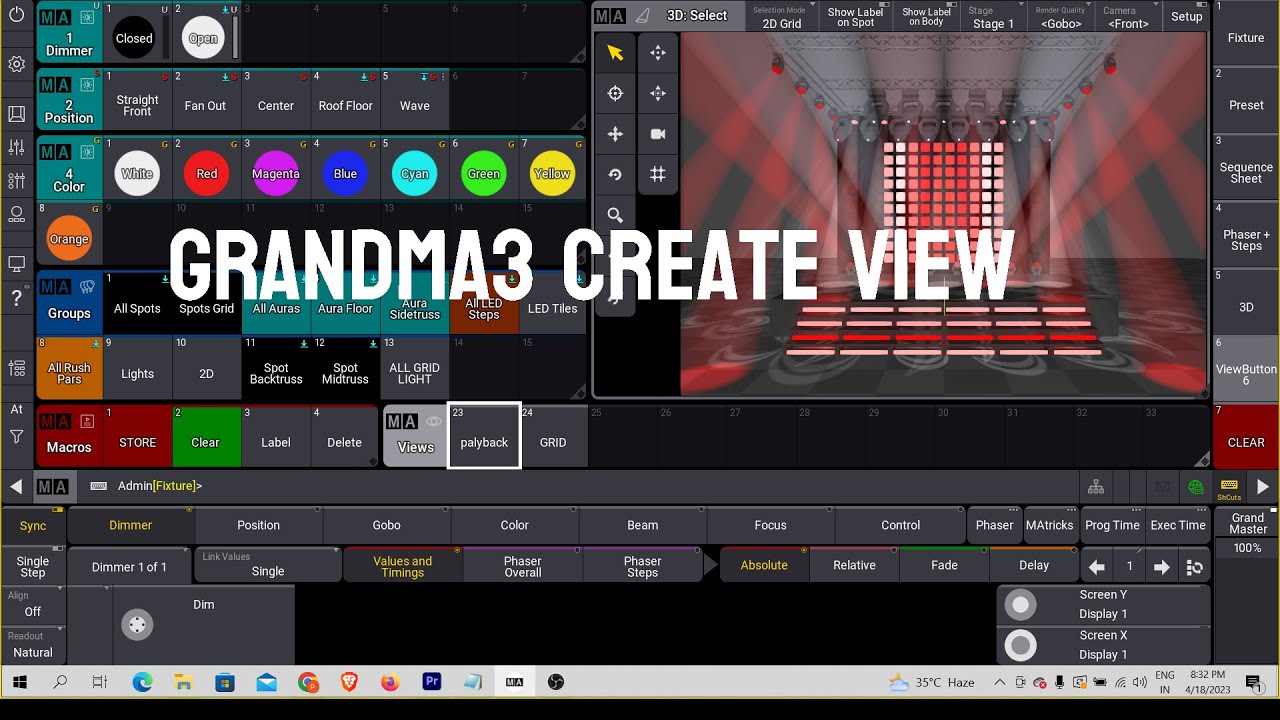 GrandMA3 create View