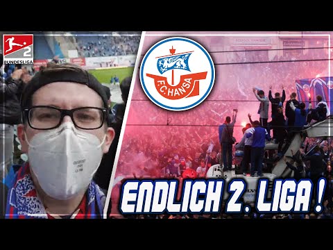 HANSA ROSTOCK AUFSTIEG 2021! Mein Stadion Vlog - Aufstiegsfeier, Fans, Pyro | Hansa - Lübeck 1:1