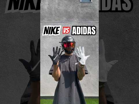 Nike Vs Adidas Football Gloves! 🔥🏈 #football #viral #nfl #nike #adidas
