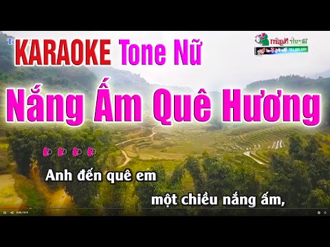 Nắng Ấm Quê Hương Karaoke Tone Nữ | Bản Chuẩn 2020 - Nhạc Sống Thanh Ngân