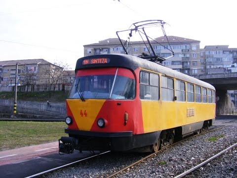 Cab view Tatra T4D Oradea. Pod CFR - Sinteza - Pod CFR