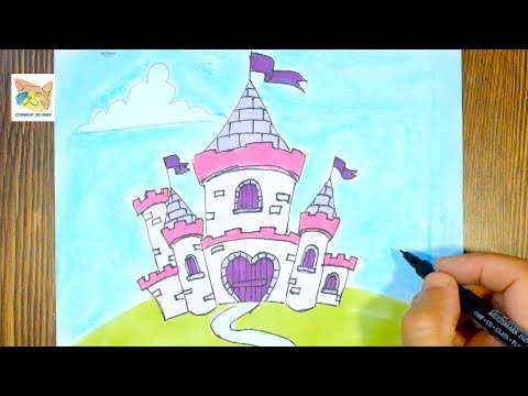 comment dessiner un chateau de princesse facile
