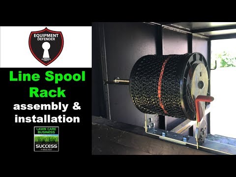 Equipment Defender line spool rack assembly and installation