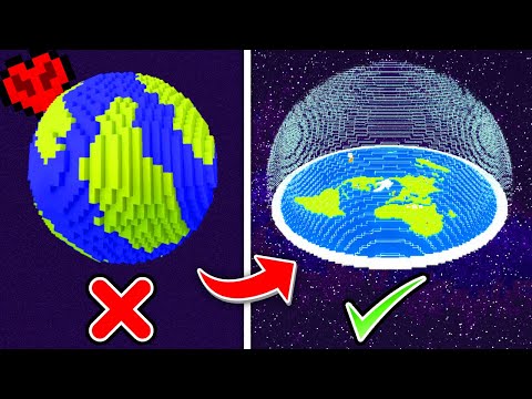 How I Made the Earth FLAT in Minecraft Hardcore!
