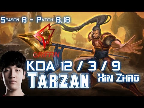 GRF Tarzan XIN ZHAO vs GRAGAS Jungle - Patch 8.18 KR Ranked