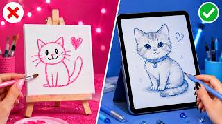 ✏️🔥 FROM BEGINNER TO PRO! Genius Drawing Hacks & Art Tricks By 123 GO!