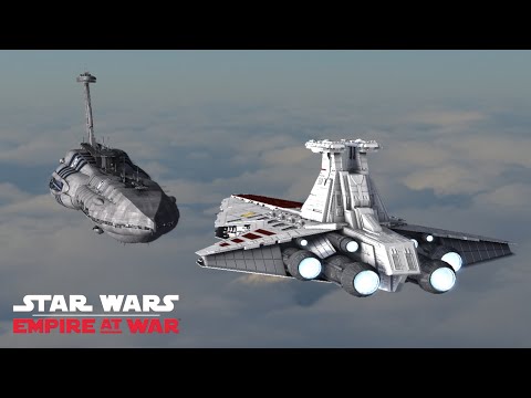 Republic Venator VS CIS Providence - Star Wars Empire at War remake 5.0
