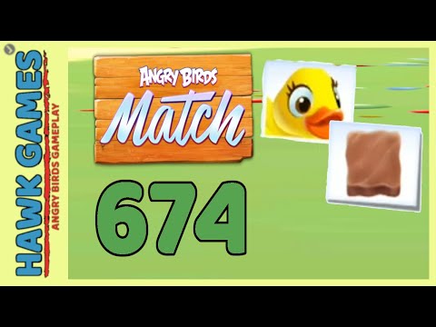 Angry Birds Match ⭐ Level 674 - Walkthrough, No Boosters