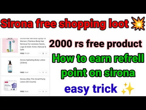 Sirona 2000 rs free shopping loot💥|  how to earn refrell point from sirona ||