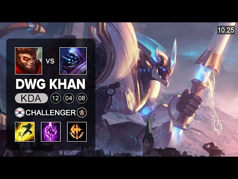 DWG Khan Wukong Top vs Jax - KR Challenger Patch 10.25