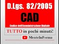 TUTTO Il CAD CODICE AMMINISTRAZIONE DIGITALE In Pochi Minuti RIASSUNTO RIPASSO DLGS 82 2005