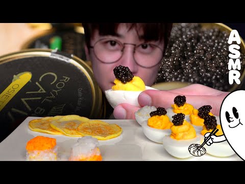 "It melts in my mouth..." $1200 worth of Caviar, ASMR, Mukbang, Caviar