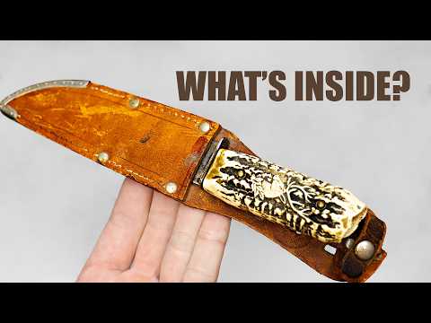 I Was Shocked to Open It! Beautiful Hunting Knife Restoration. ASMR Video