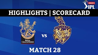 DREAM11 IPL 2020 | Match 28 | Highlights | Scorecard | RCB vs KKR