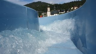 preview picture of video 'Sport- und Kongresszentrum Seefeld - Wildwasser-Rutsche Onride'