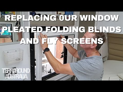 Replacing the pleated folding blinds and fly screens on our windows