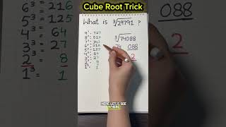 How to find cube root of long numbers? #mathshorts #maths #cuberoottrick #cuberoot