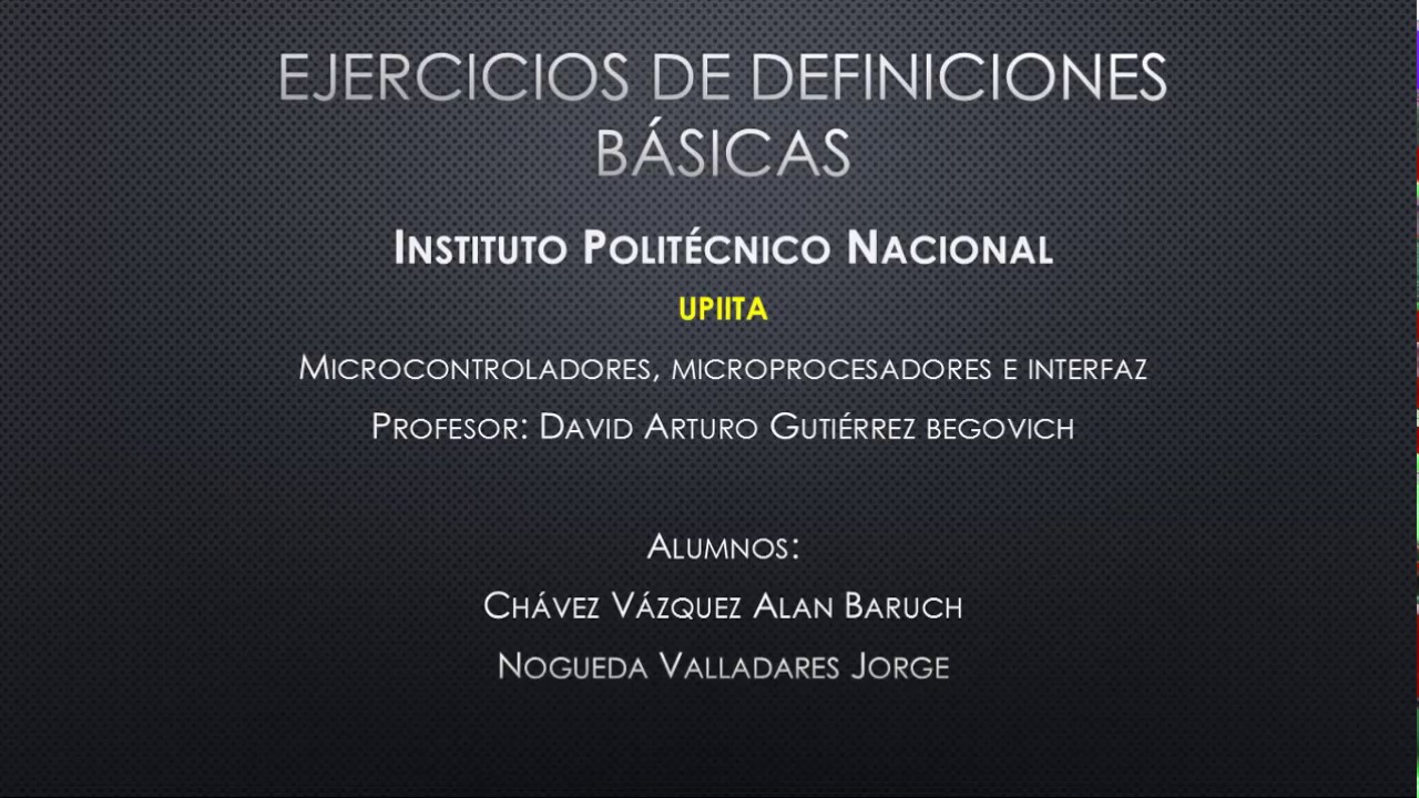 microprocesadores, microcontroladores e interfaz, practica 1, ejercicio 1