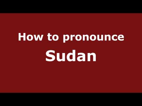 How to pronounce Sudan
