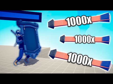 NINJA MIRROR SHIELD vs 1000x OVERPOWERED UNITS - TABS | Totally Accurate Battle Simulator 2023