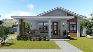 Simple Small House Design - Low Budget 3 Bedroom Bungalow (8 x 13 Meters -100 sqm) #architecture
