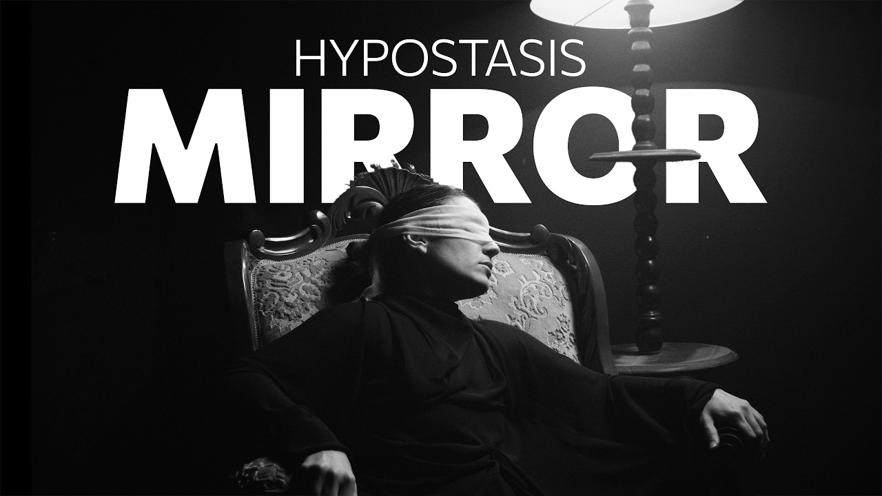 Hypostasis Mirror music video still in black and white