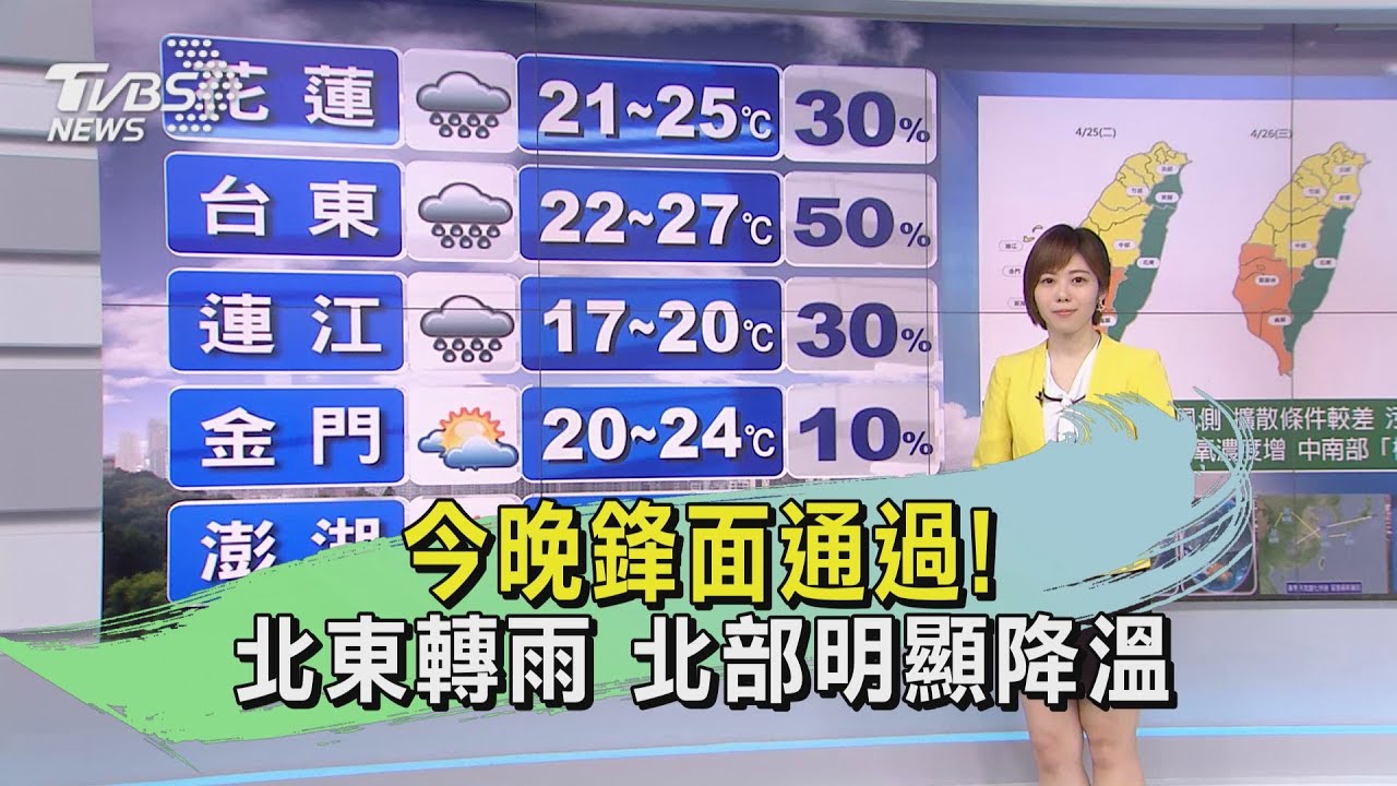 今晚鋒面通過!北東轉雨 北部明顯降溫