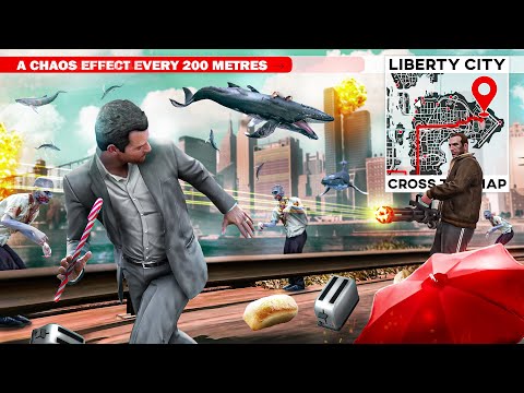 Can You Cross GTA 5’s LIBERTY CITY If Every 200m Chaos Happens?!