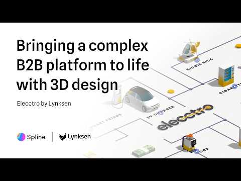 Bringing a complex B2B platform to life with 3D Design using Spline |  Elecctro by Lynksen