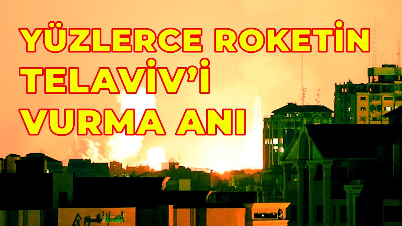 Yüzlerce roketin İsrail'i vurma anı