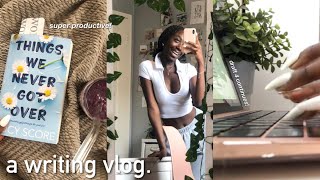 vlog 🤍 lots of writing, current read, upcoming writing goals!!