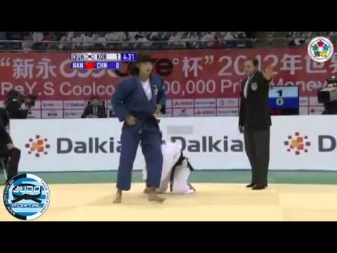 Judo Grand Prix Qingdao 2012 Semifinal -48kg CHUNG  Jung-Yeon (KOR)-HAN Sa (CHN)