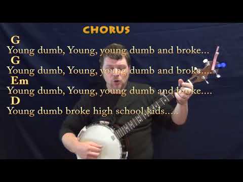 Young Dumb & Broke (Khalid) Banjo Cover Lesson in G with Chords/Lyrics - G Em D