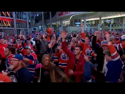 Jubilant Oilers fans celebrate first-round win