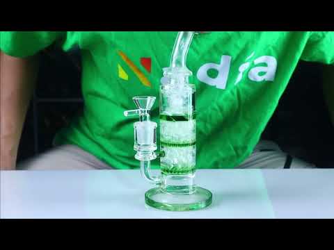 Nadia Glass: Double Honeycomb Percolator Bong