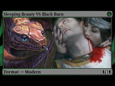 MtG Modern Gameplay - Sleeping Beauty VS Black Burn