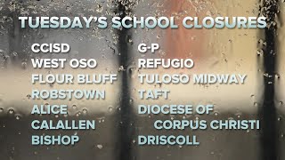 SCHOOL CLOSURES: School districts closed Tuesday due to extreme winter weather