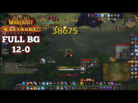 12-0 Full BG Fire Mage Top DMG Cata Classic Solo PvP - Rakzo
