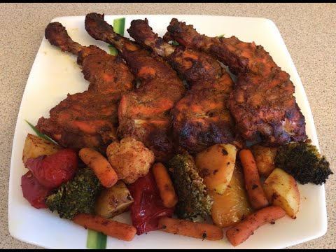 Delicious Roast Vegetables & Tandoori Chicken Recipe