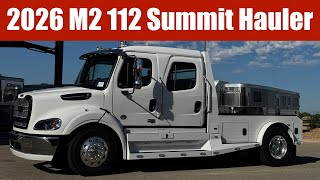 A preview image of the linked video showcasing 2026 Freightliner M2 112 SUMMIT HAULER
