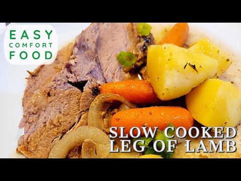 Leg of Lamb Slow Cooked - Dinner Recipe | Crock Pot Leg of Lamb | Easy Slow Cooker Comfort Food