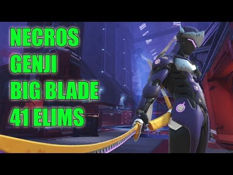 NECROS  GENJI GOD GAMEPLAY 41 ELIMS POTG - GRAND MASTER OVERWATCH SEASON 23