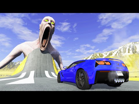 Epic Escape From The Shy Guy (SCP-096) | Cars VS Giant Bulge With SCP | BeamNG Drive