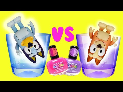 Bluey and Bingo Color Change Transformation with Nail Polish